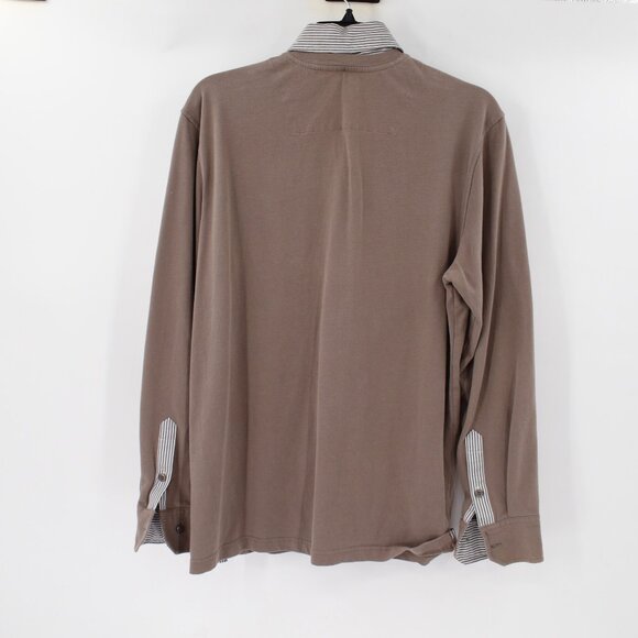 Paul Smith London Shirt Men’s S/M Cotton Long Sleeve Henley removable Collar - Picture 8 of 16